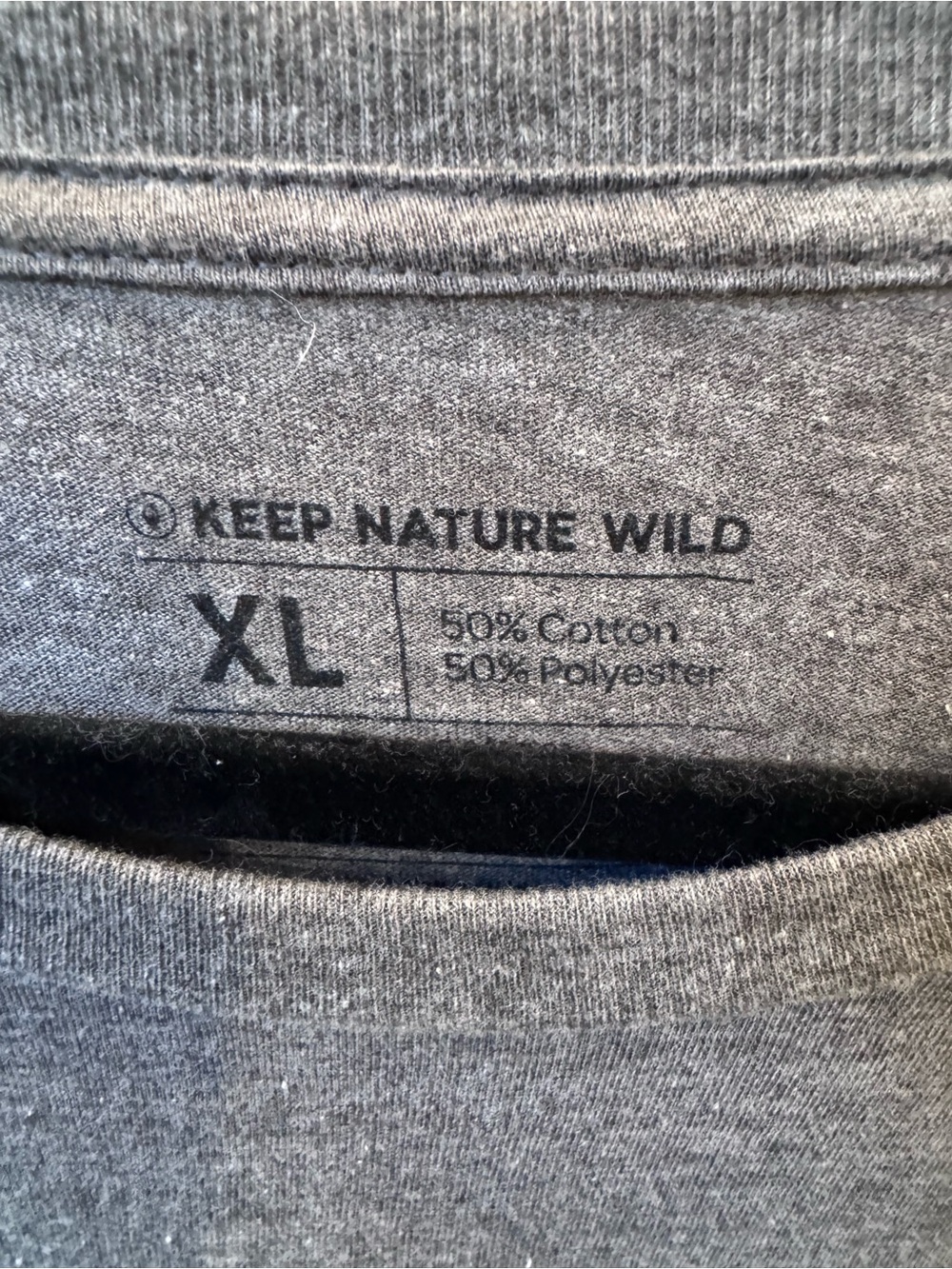 Keep Nature Wild XL Gray Tee